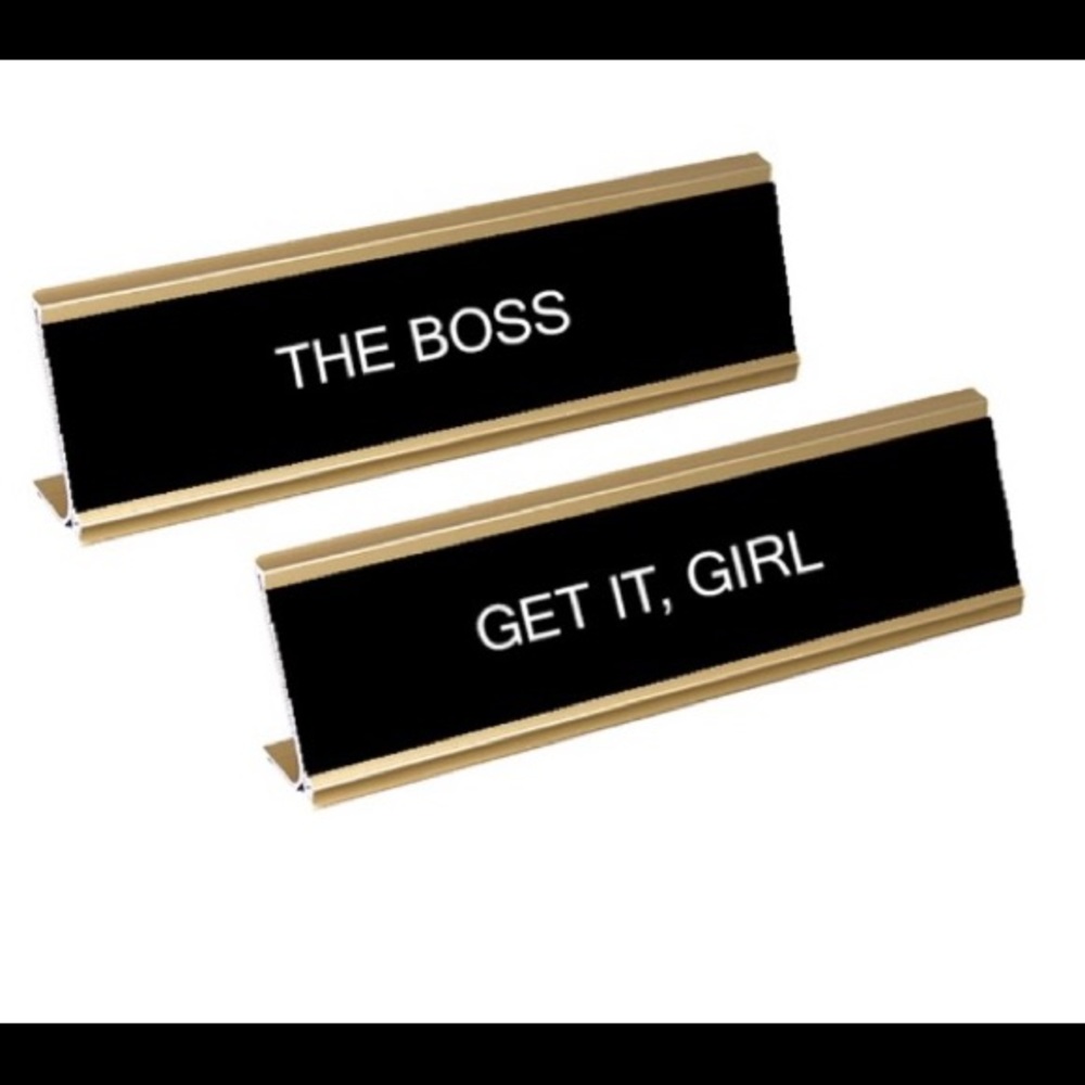 NWT Double Sided Desk Plaque